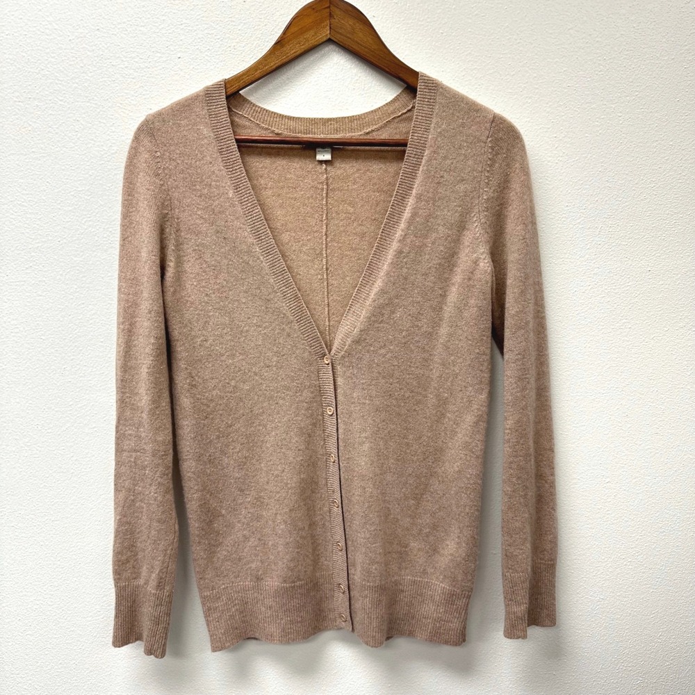 Gap V-Neck Cashmere Button‎ Up Cardigan Oat Size S